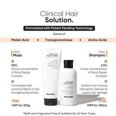 Minimalist Maleic Bond Repair Complex 3.5% Shampoo