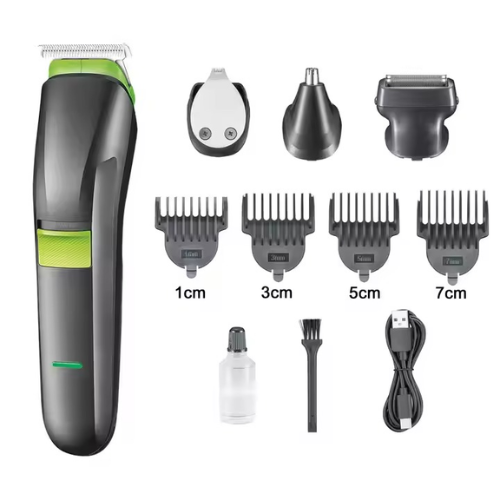  HTC AT-1211 is a 4-in-1 rechargeable professional grooming kit