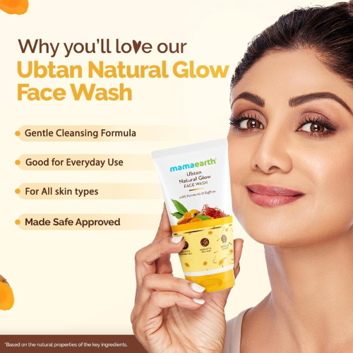 Mamaearth Ubtan Natural Glow Face Wash