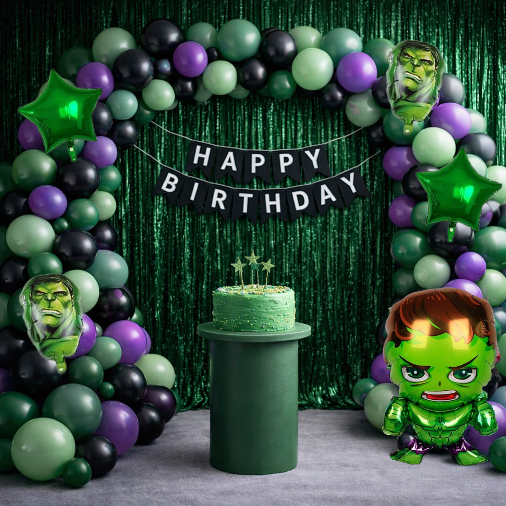 Hulk Theme Birthday Decoration Full Set